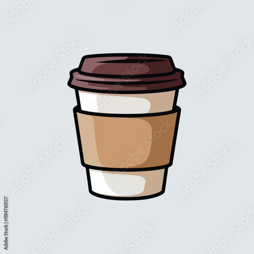 Stylish Coffee Cup Sticker Ideas Creative Plastic Cup Vector Art Vibrant Paper Coffee Cup Designs