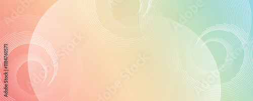 Soft pastel gradient, ethereal clouds dreamy atmosphere, watercolor texture delicate swirls, wave lines pattern for banner. Line art striped Vector Illustration