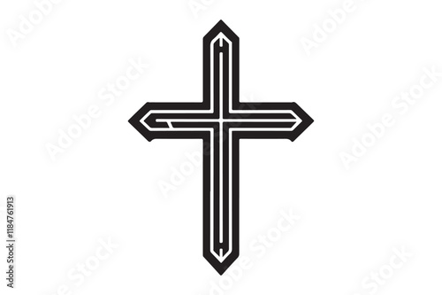 Christian cross icon 