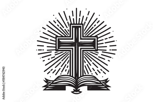 Christian cross icon 