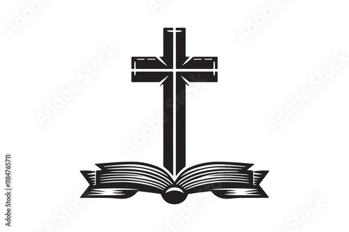 Christian cross icon 