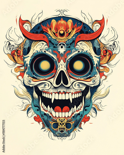 Sugar Skull aggressive illustration