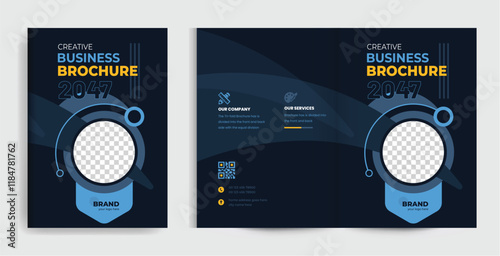 Abstract brochure catalog design cover template layout fully editable