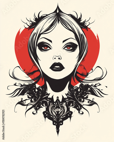 Wallpaper Mural Tribal Collarbone aggressive illustration Torontodigital.ca