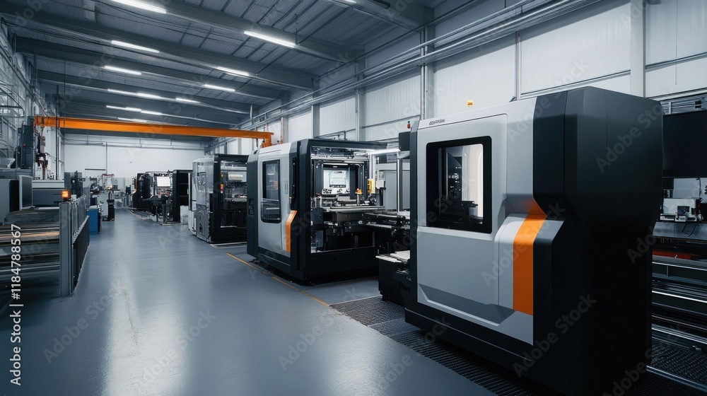 Industrial Factory with Modern Machinery Industrial Factory with Modern Machinery