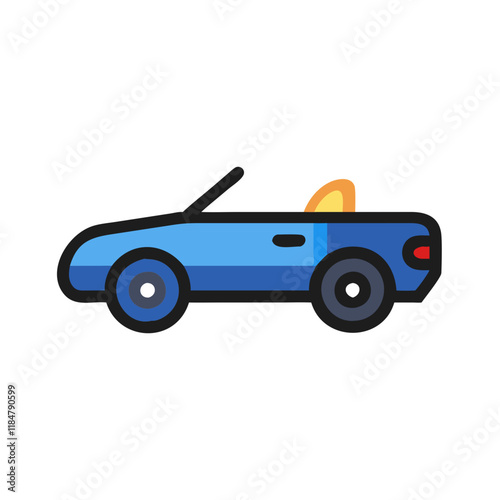 convertible car icon design