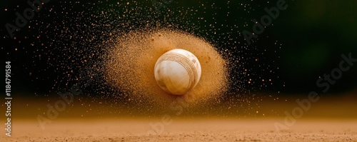 Dynamic cricket action bowler delivering in stunning sports photography outdoor stadium environment high-impact viewpoint