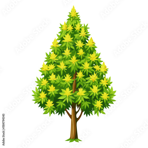 A southern magnolia tree vector illustration (1)