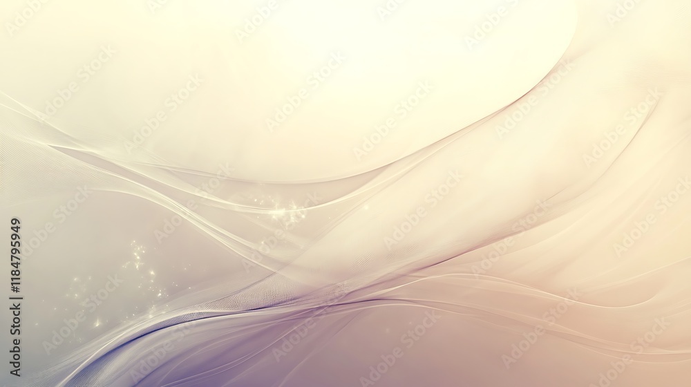 Fototapeta premium Abstract Beige Waves with Subtle Sparkle