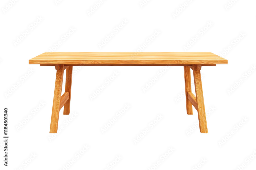 A wooden dining table with minimalist design, featuring natural finish and sturdy legs, perfect for modern interiors A wooden dining table with minimalist design, featuring natural finish and sturdy legs, perfect for modern interiors