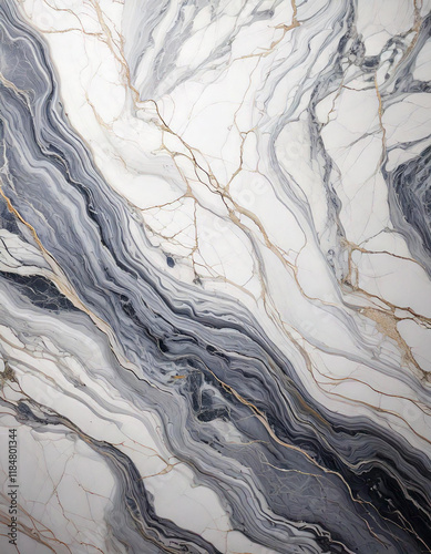 Wallpaper Mural A smooth marble texture pattern with graceful veining in shades of white and gray Torontodigital.ca