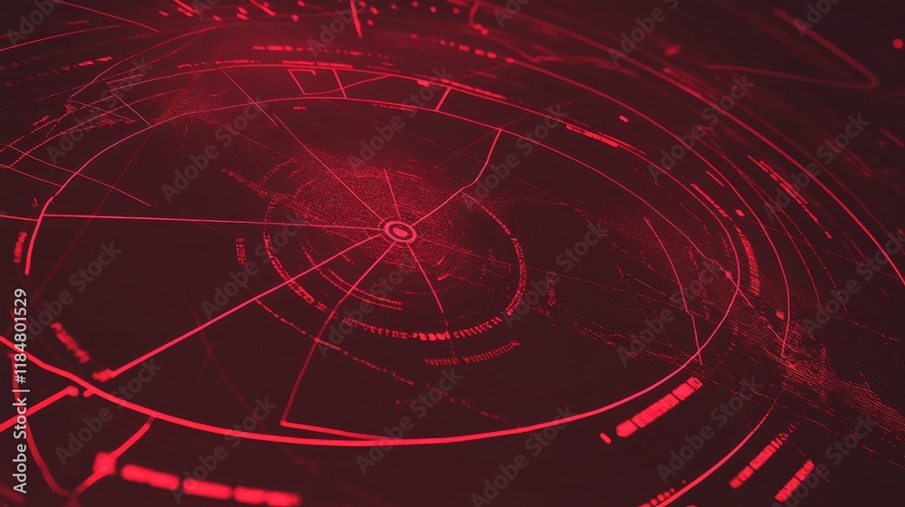 Fototapeta premium Stunning Abstract Red Digital Network Graphic Design