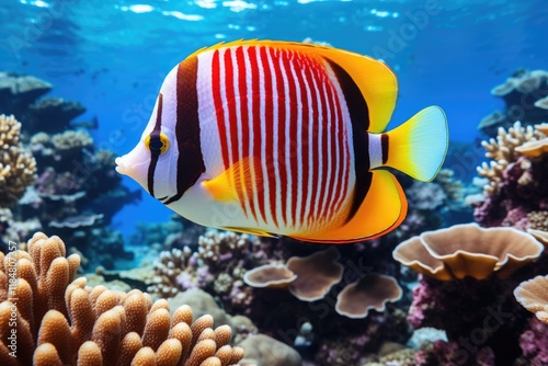 Crown Butterflyfish in the Red Sea: Stunning Underwater Nature and Wildlife in Egypt photo