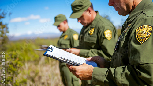 law enforcement conducting border drug inspection