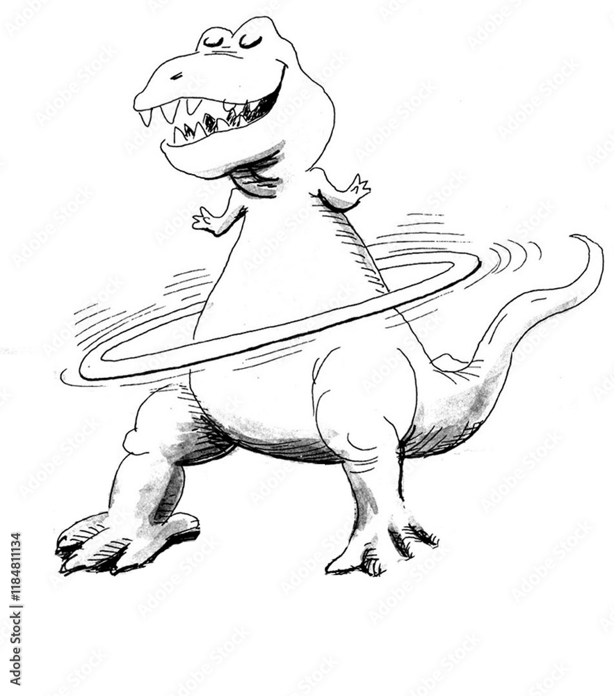 Fototapeta premium The Hula Hoop and Dinosaurs