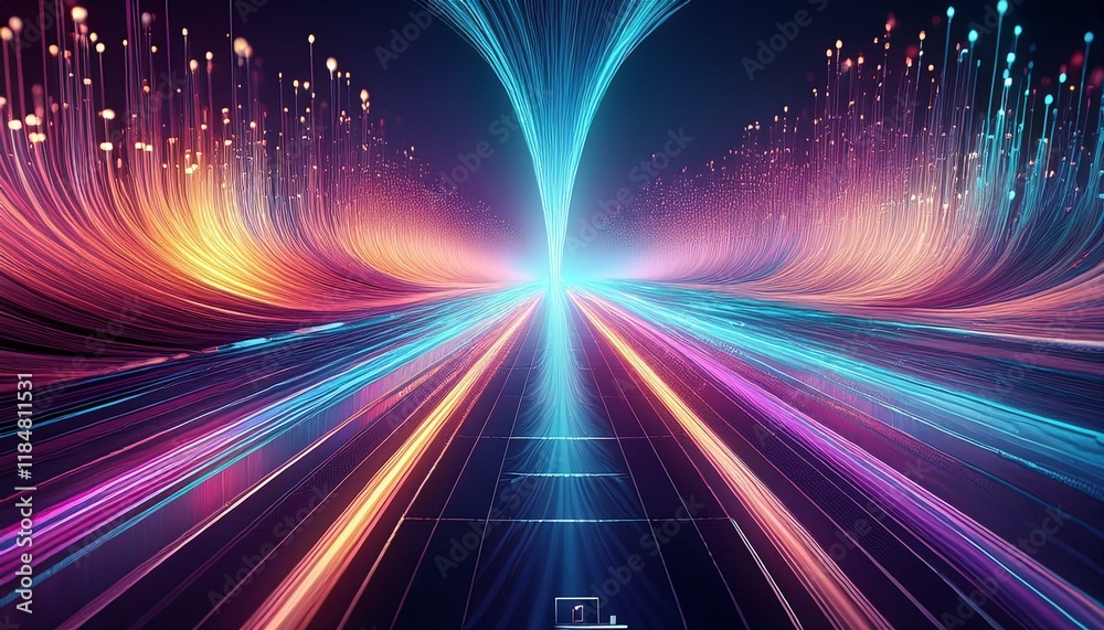 Obraz premium fiber optic concept background graphic resource