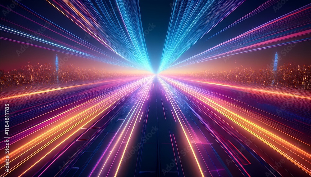 Obraz premium fiber optic concept background graphic resource