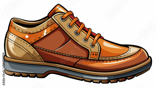 Brown men shoe isolated over white