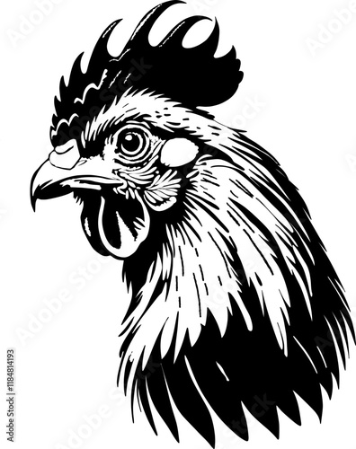 Rooster Profile Illustration