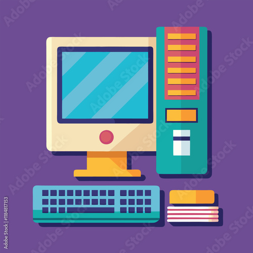 dekstop computer vector