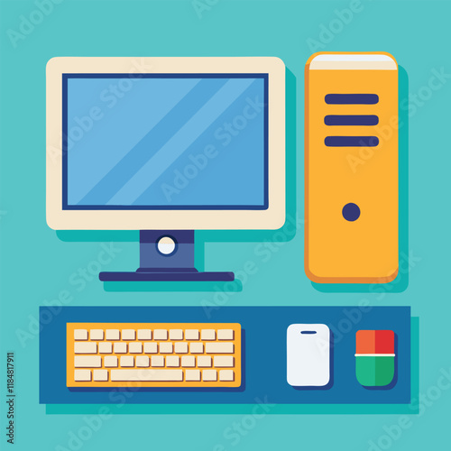 dekstop computer vector