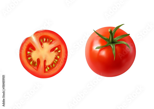 tomatoes on a white background