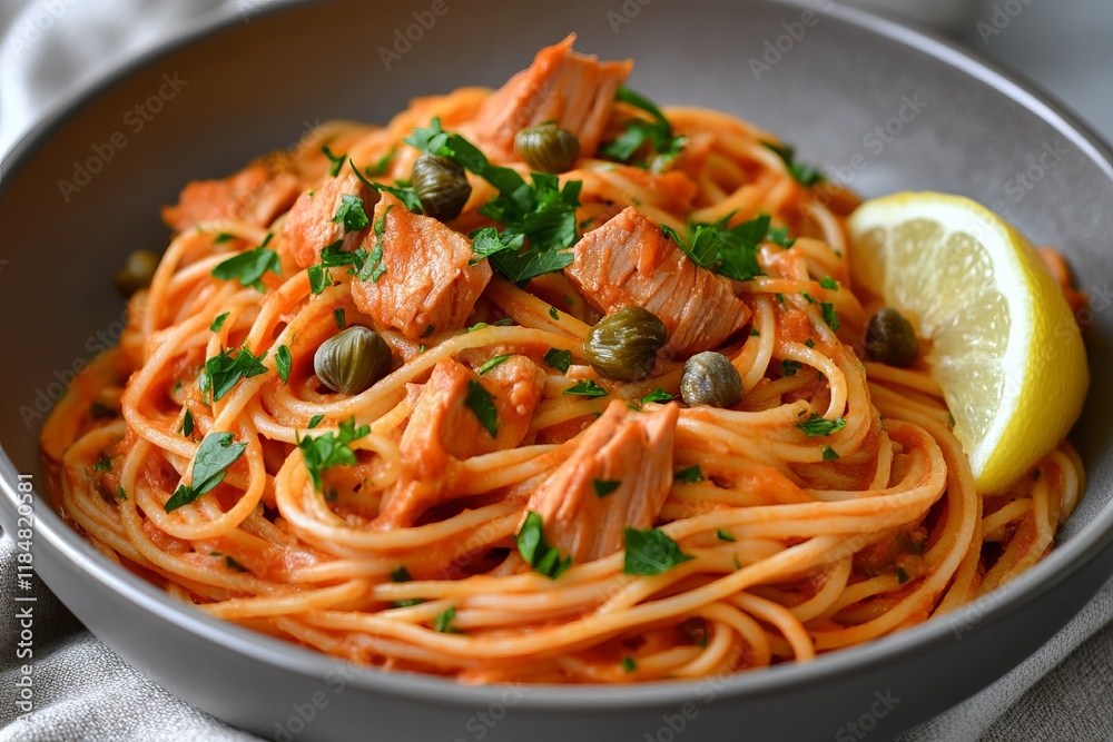 Tuna Spaghetti with Capers and Lemon: A Flavorful Italian Dish Tuna Spaghetti with Capers and Lemon: A Flavorful Italian Dish