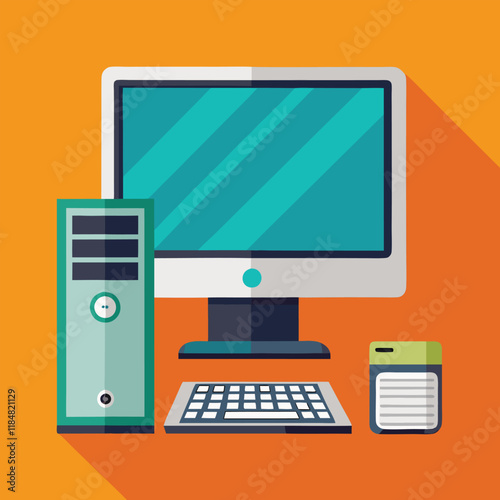 dekstop computer vector