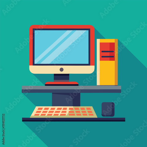 dekstop computer vector