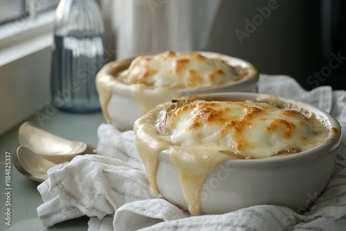 Aromatic French Onion Soup with Melted Cheese: A Culinary Masterpiece photo