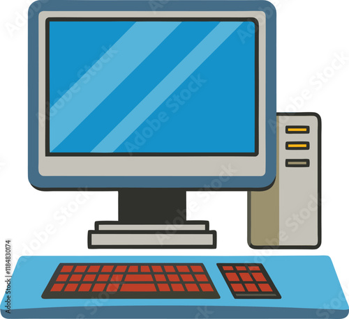 dekstop computer vector