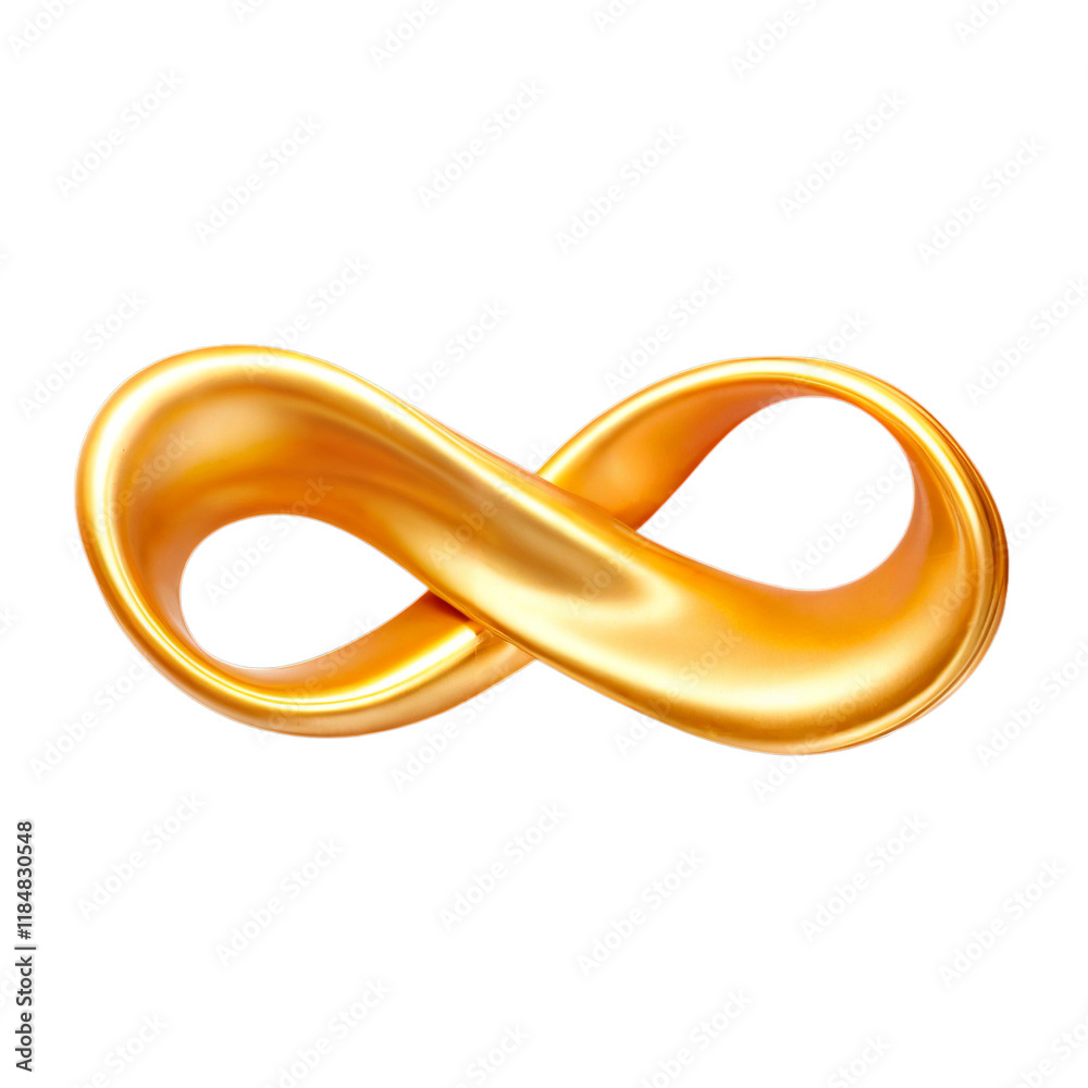 Golden Infinity Symbol: A 3D rendering of a sleek, golden infinity symbol, symbolizing endless possibilities and eternal concepts. Golden Infinity Symbol: A 3D rendering of a sleek, golden infinity symbol, symbolizing endless possibilities and eternal concepts.