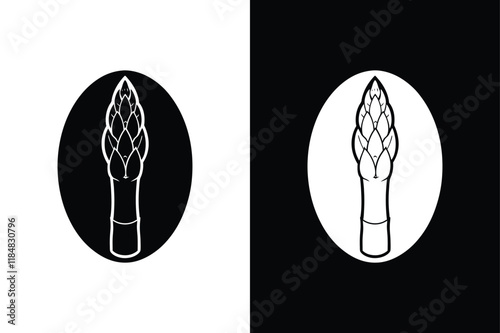 Asparagus icon vector on White Background ,Vector Art Illustration on white background.