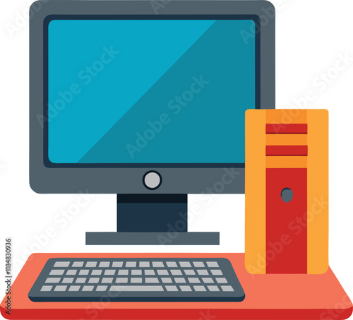 dekstop computer vector