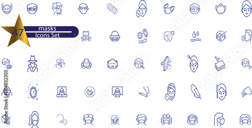 Simple Set of Coronavirus Protection Related Vector Line Icons. Contains such Icons as Protective Measures,