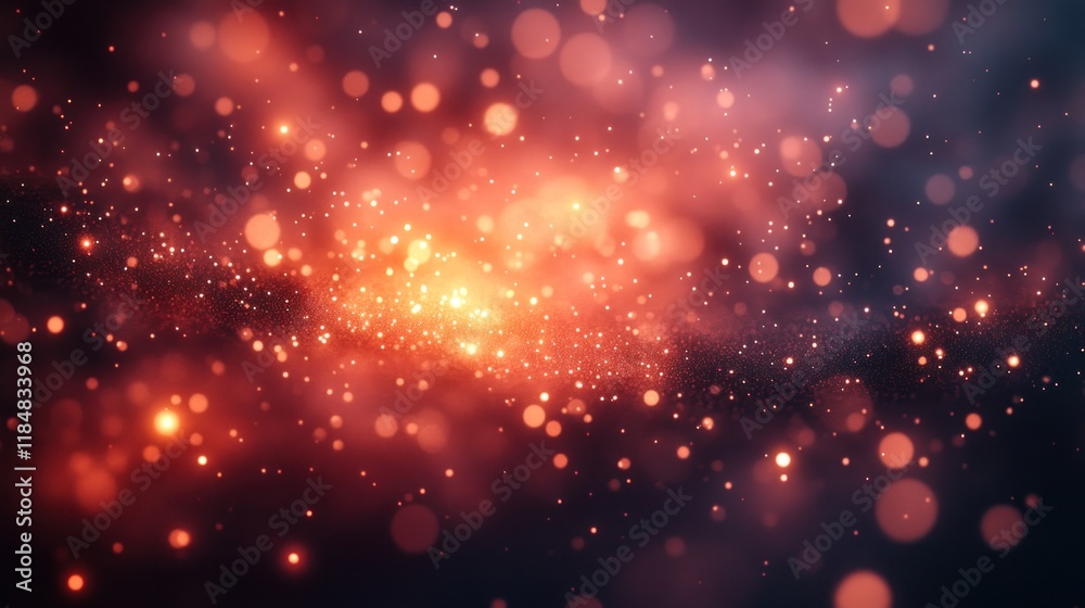 Fototapeta premium Abstract fiery bokeh background.