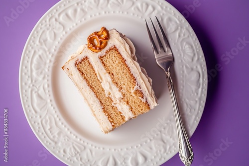 A Slice of Exquisite Cake, a Culinary Delight photo