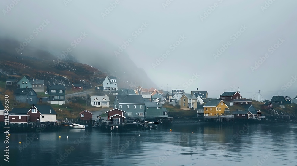 Obraz premium Colorful houses on the shore of Lofoten islands, Norway