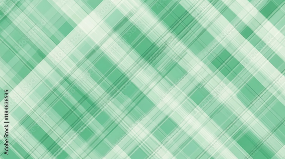 Abstract Green and White Diagonal Plaid Pattern Abstract Green and White Diagonal Plaid Pattern