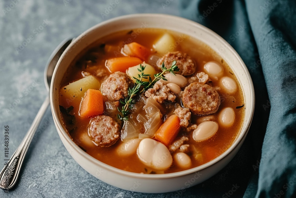 Hearty Sausage and White Bean Soup - A Comforting Culinary Delight Hearty Sausage and White Bean Soup - A Comforting Culinary Delight