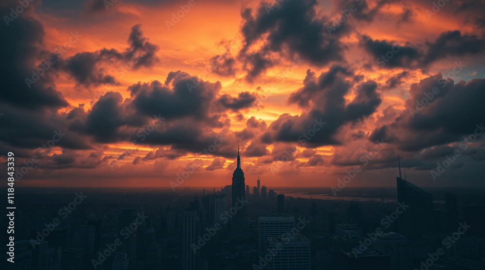 A magnificent panoramic view of a bustling cityscape at sunset, offering a perfect blend of the city's energy and the tranquil beauty of the setting sun. A magnificent panoramic view of a bustling cityscape at sunset, offering a perfect blend of the city's energy and the tranquil beauty of the setting sun.