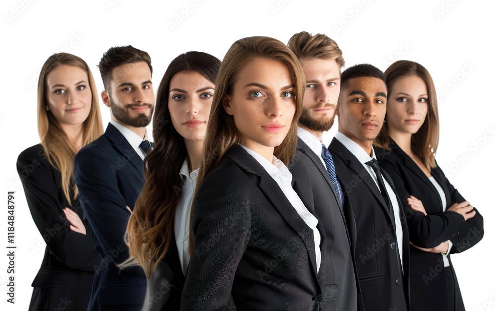 Business Partners Engaged in a Virtual Meeting via Video Conference Isolated on Transparent Background PNG