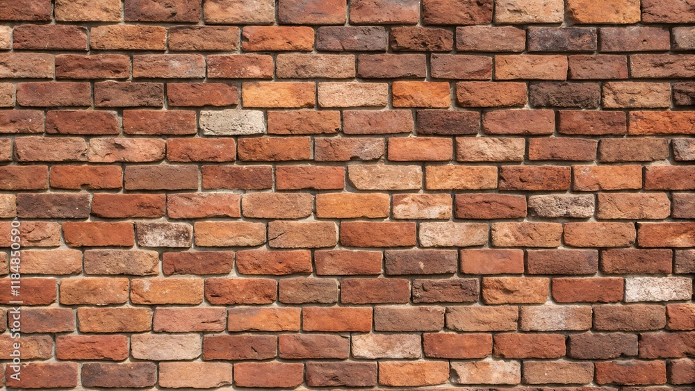 Fototapeta premium Rustic Red Brick Masonry – Industrial Wall Texture