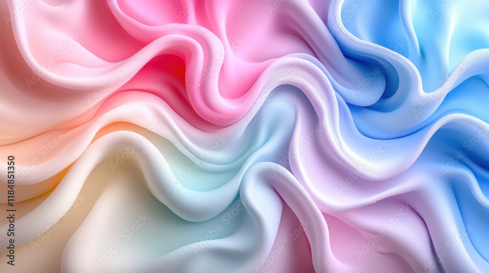 Obraz premium Abstract pastel swirled fabric texture background.