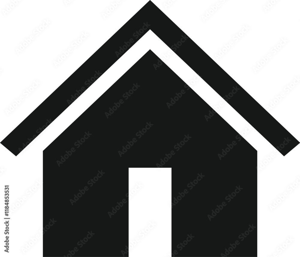 Web home flat icon for apps and websites Web home flat icon for apps and websites