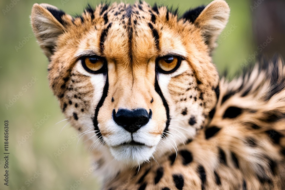 Close up of a cheetah looking at the camera Close up of a cheetah looking at the camera