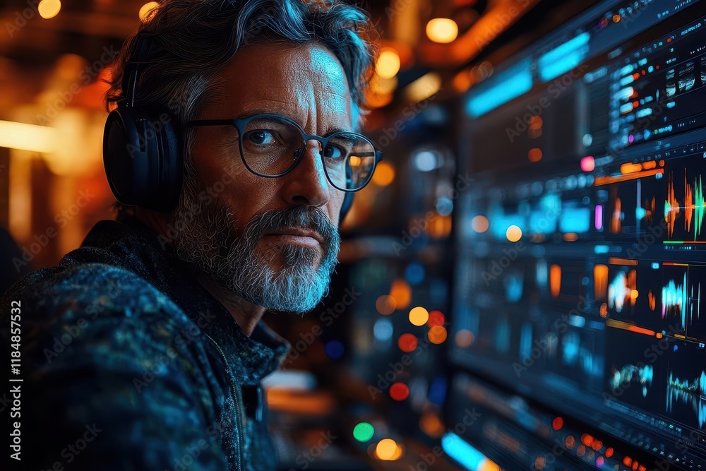 professional video editor working on multiple screens with advanced editing software creating dynamic content in modern postproduction studio professional video editor working on multiple screens with advanced editing software creating dynamic content in modern postproduction studio