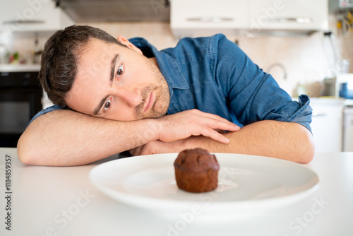 One man diet muffin sad chocolate