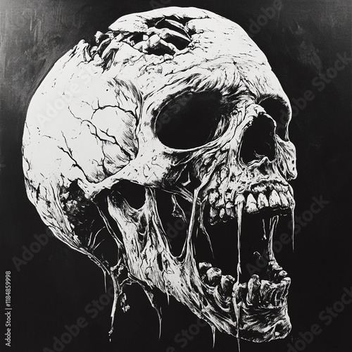Zombie tattoo illustration