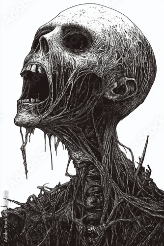 Wallpaper Mural Zombie tattoo illustration Torontodigital.ca